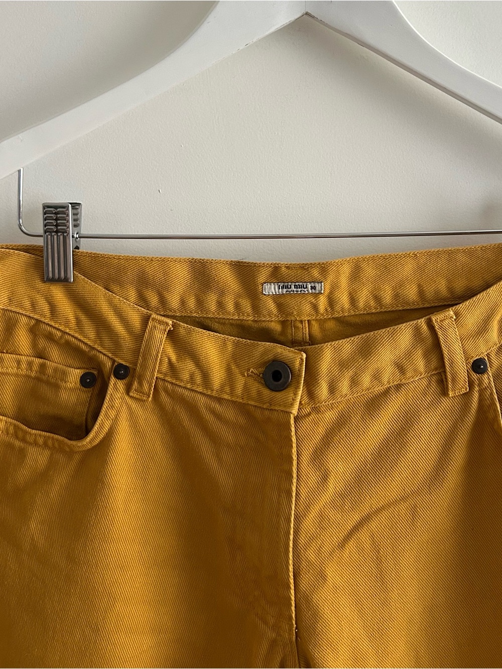 Miu Miu low rise flare denim jeans